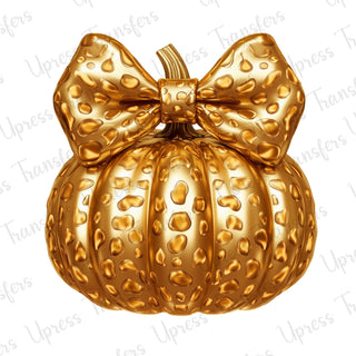Golden Printed Pumpkin