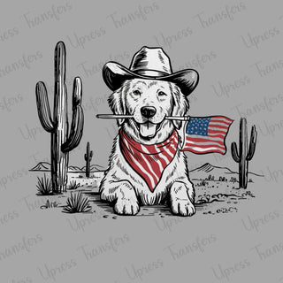 Golden USA Flag In Mouth