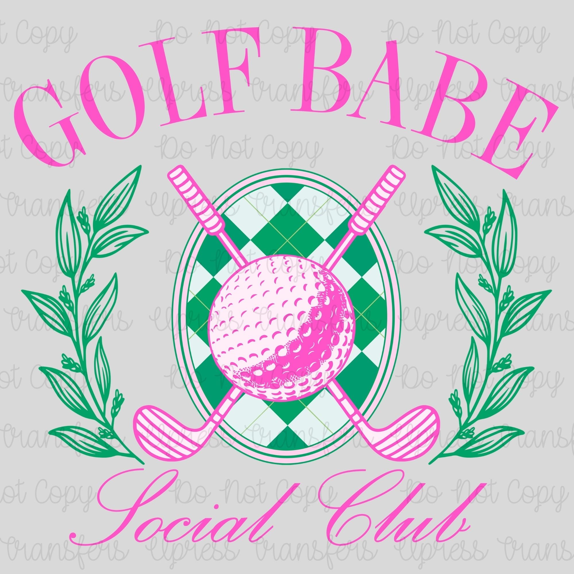 Golf Babe Green and Pink