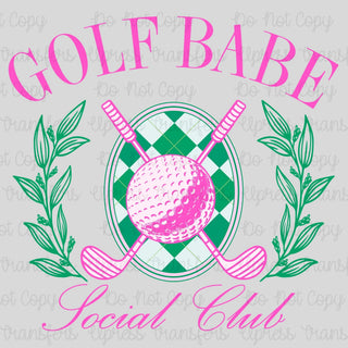 Golf Babe Green and Pink