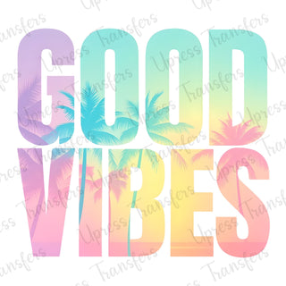 Good Vibes Pastel Palms