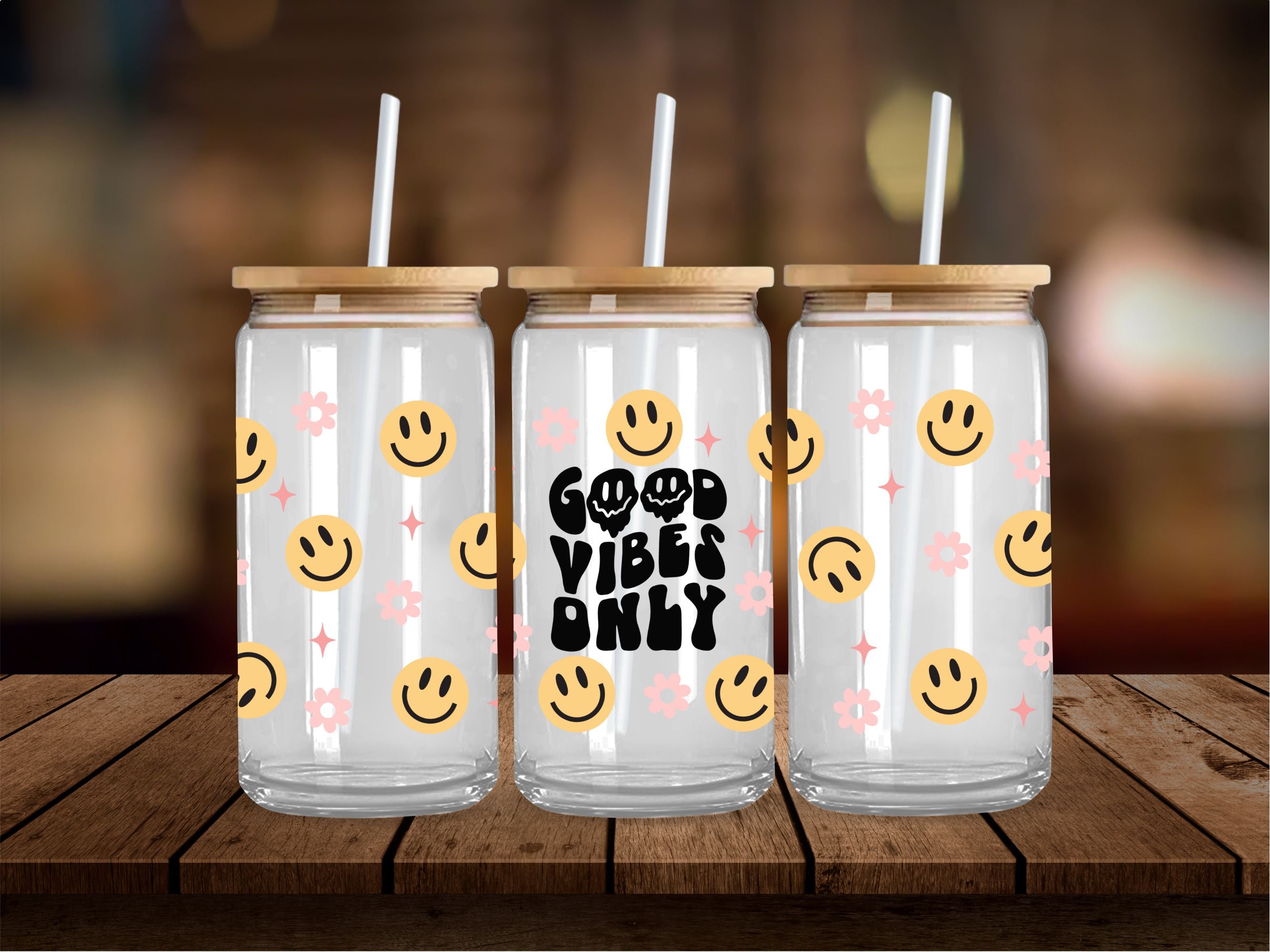 Good Vibes Smiles 16 Oz Wrap