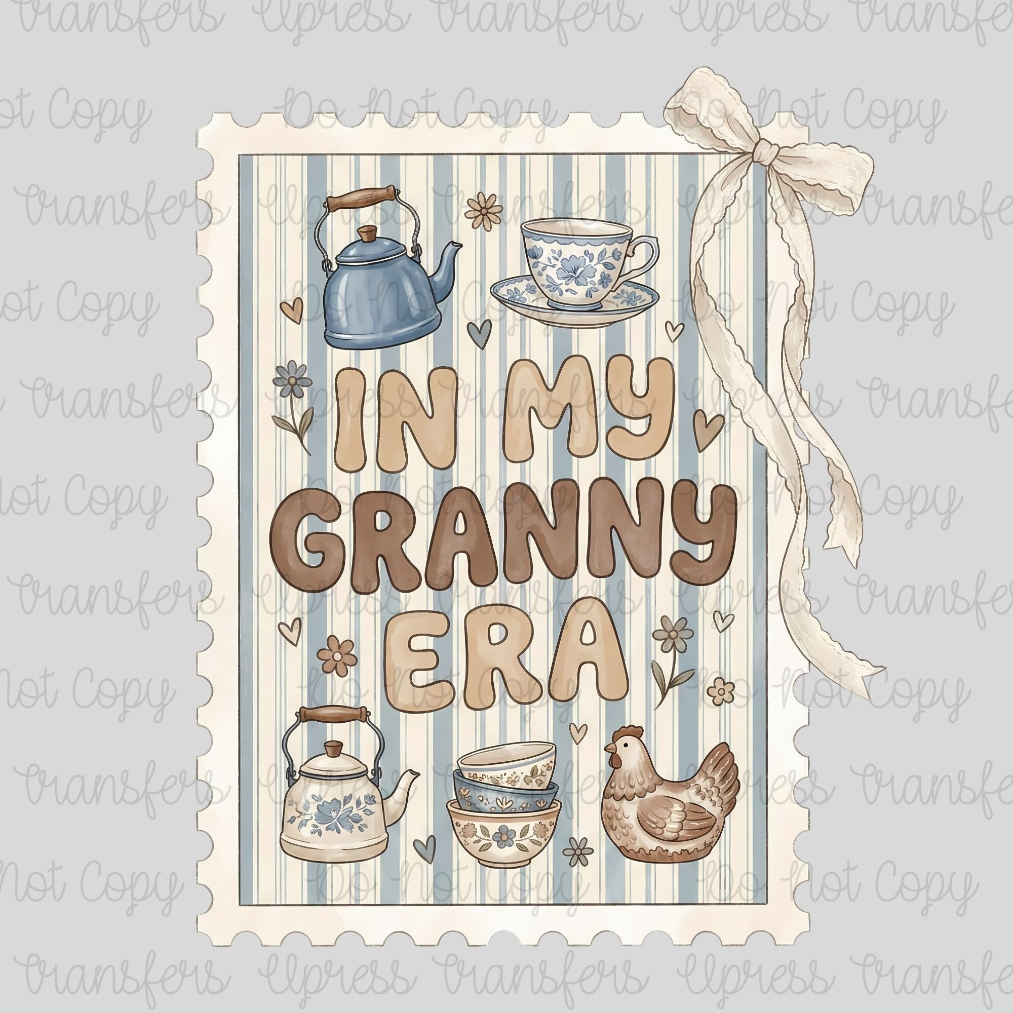 Granny Era Vintage Striped Frame