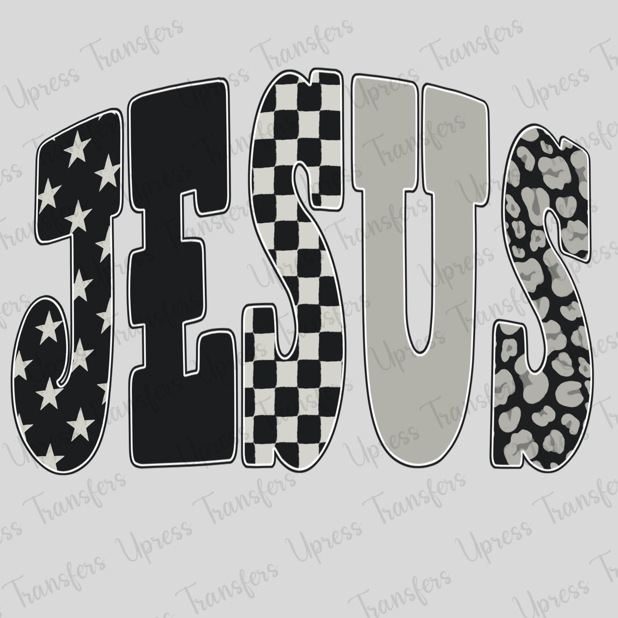 Gray Patterns Jesus