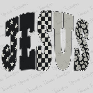Gray Patterns Jesus