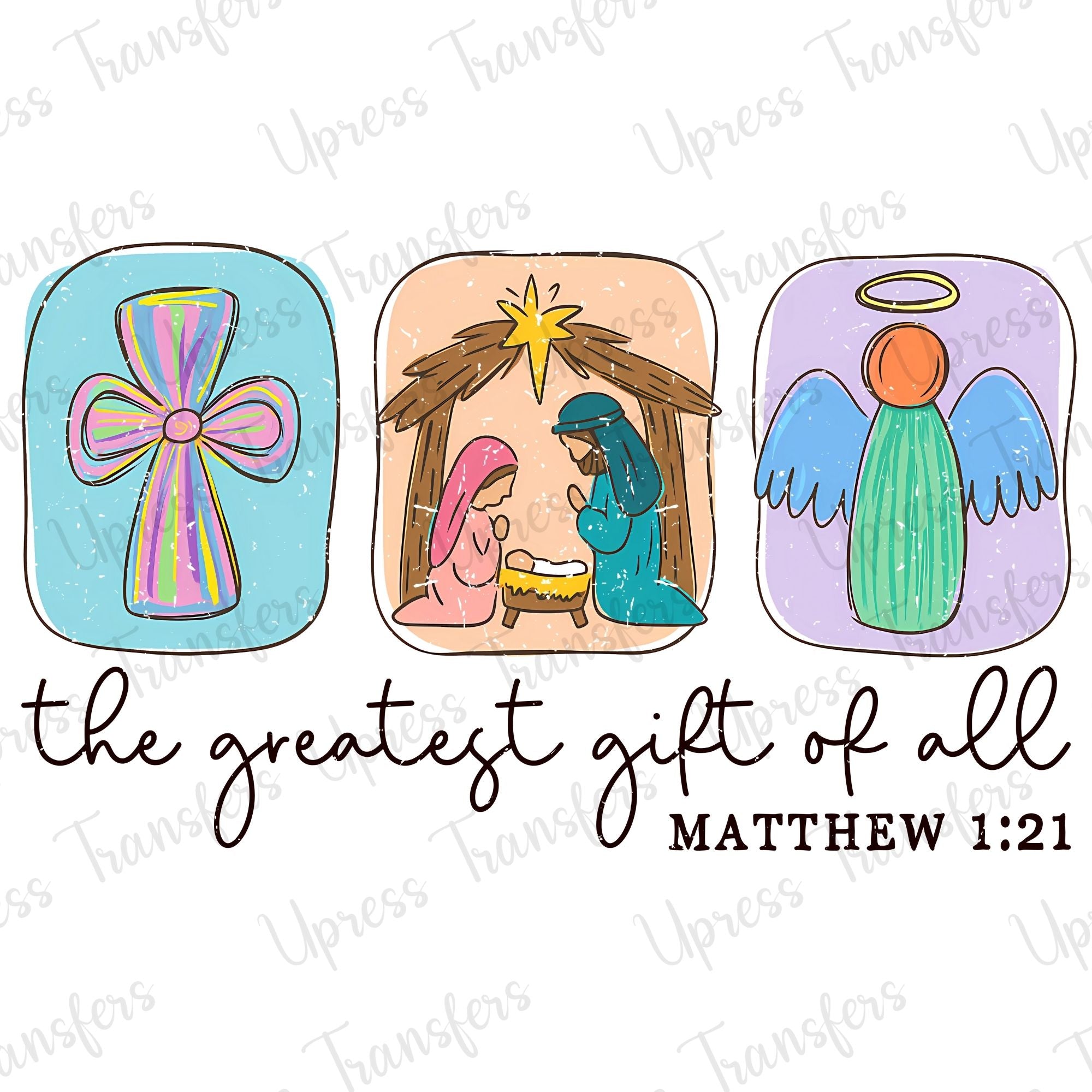 Greatest Gift Cross Nativity Angel