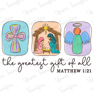 Greatest Gift Cross Nativity Angel