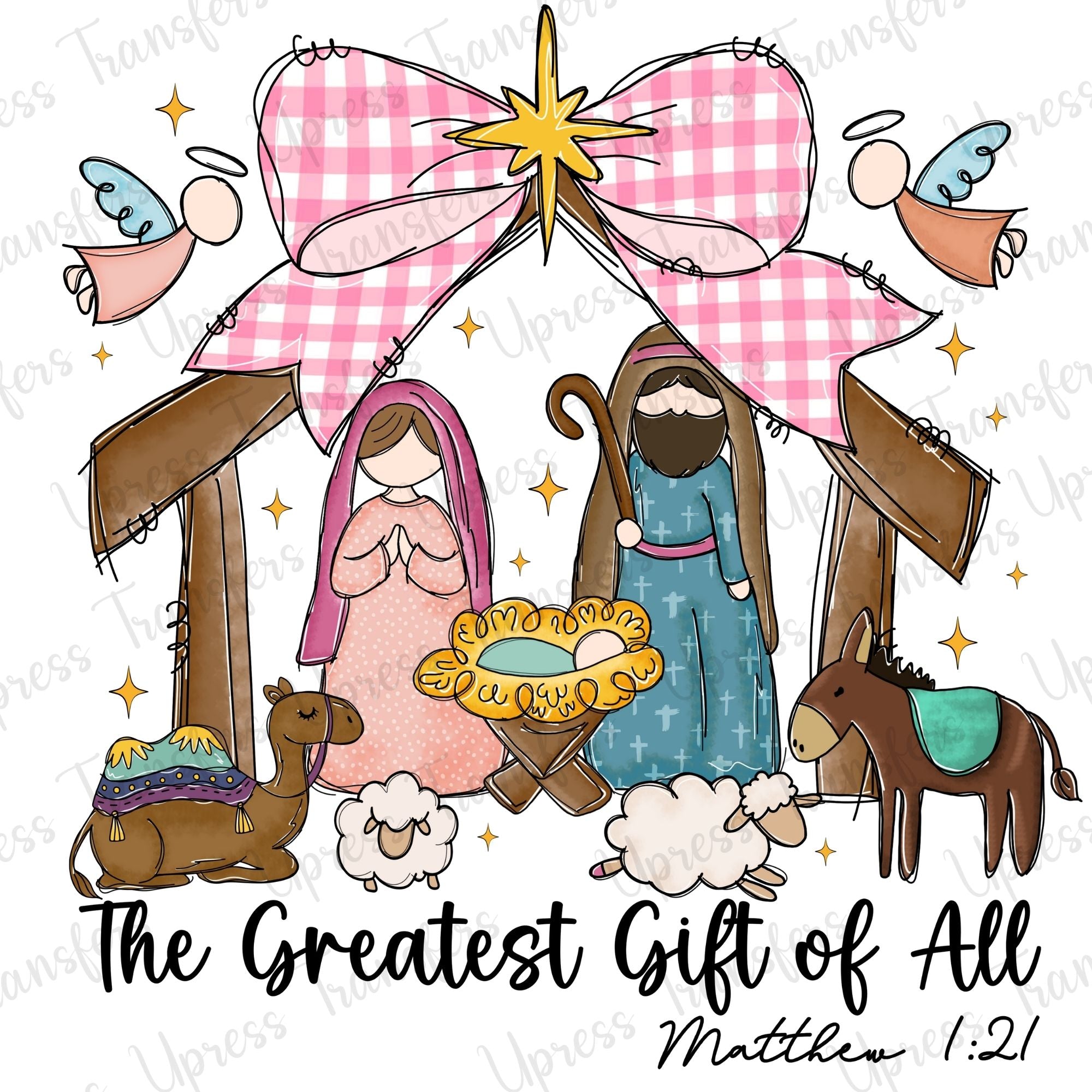 Greatest Gift Preppy Nativity Scene