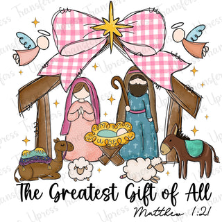 Greatest Gift Preppy Nativity Scene