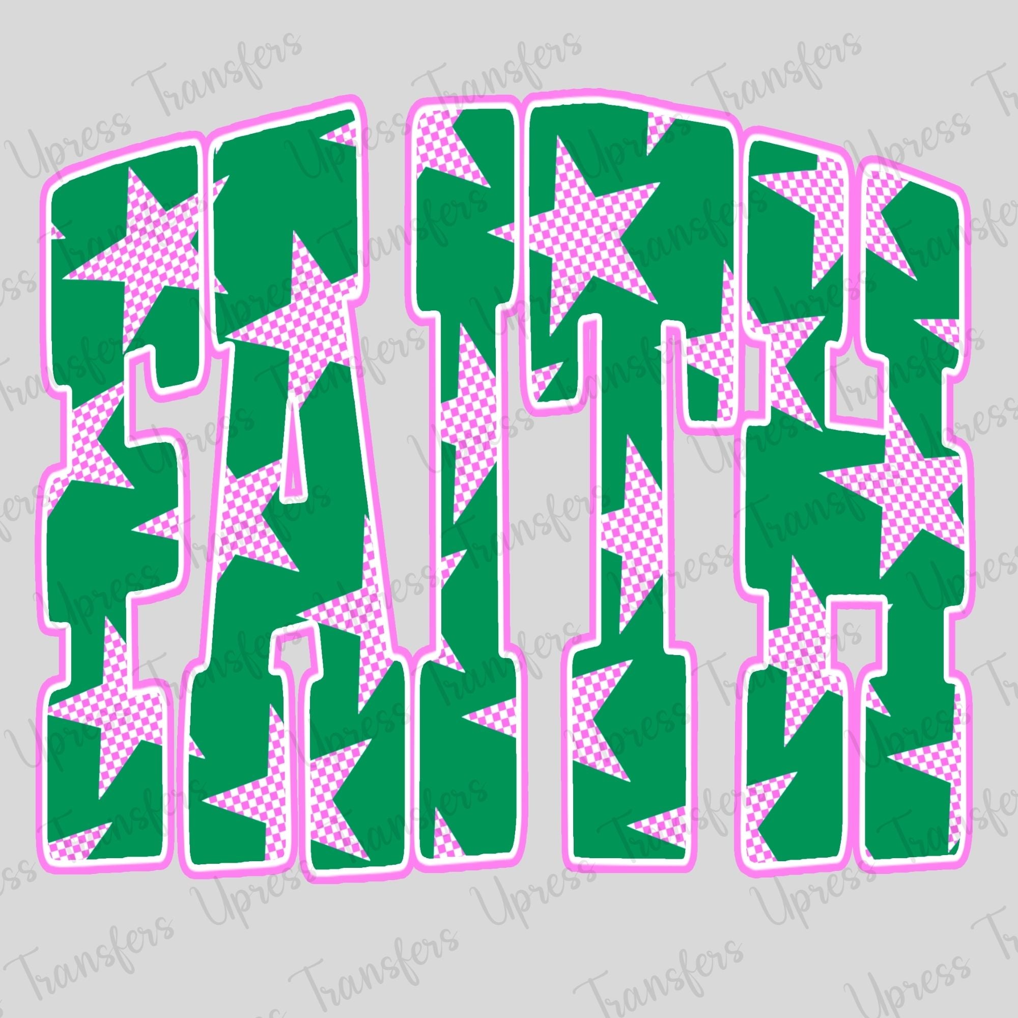 Green and Pink Star Faith