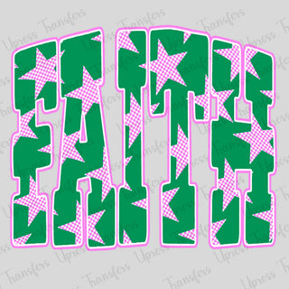 Green and Pink Star Faith