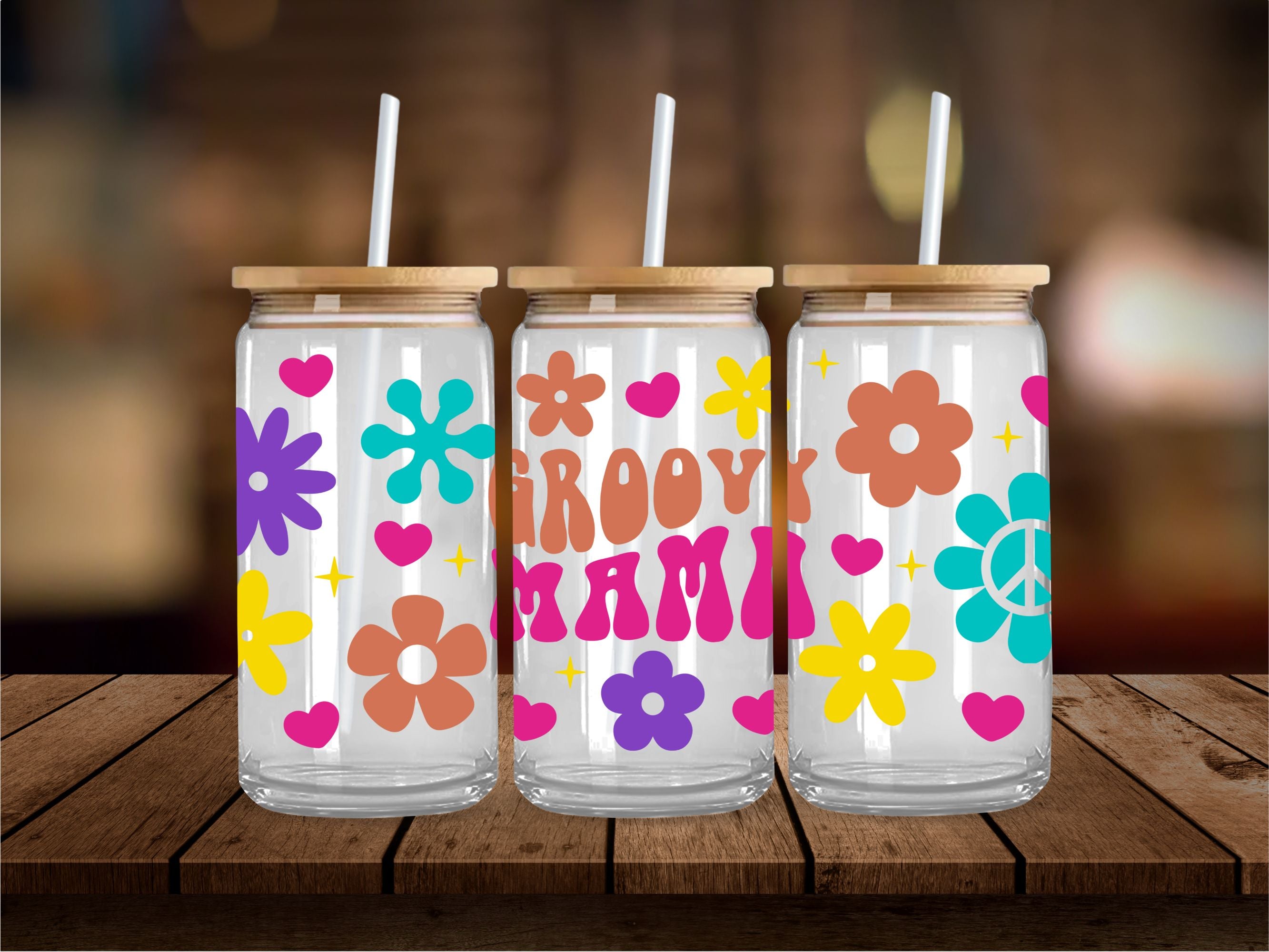 Groovy Mama Retro 16 Oz Wrap