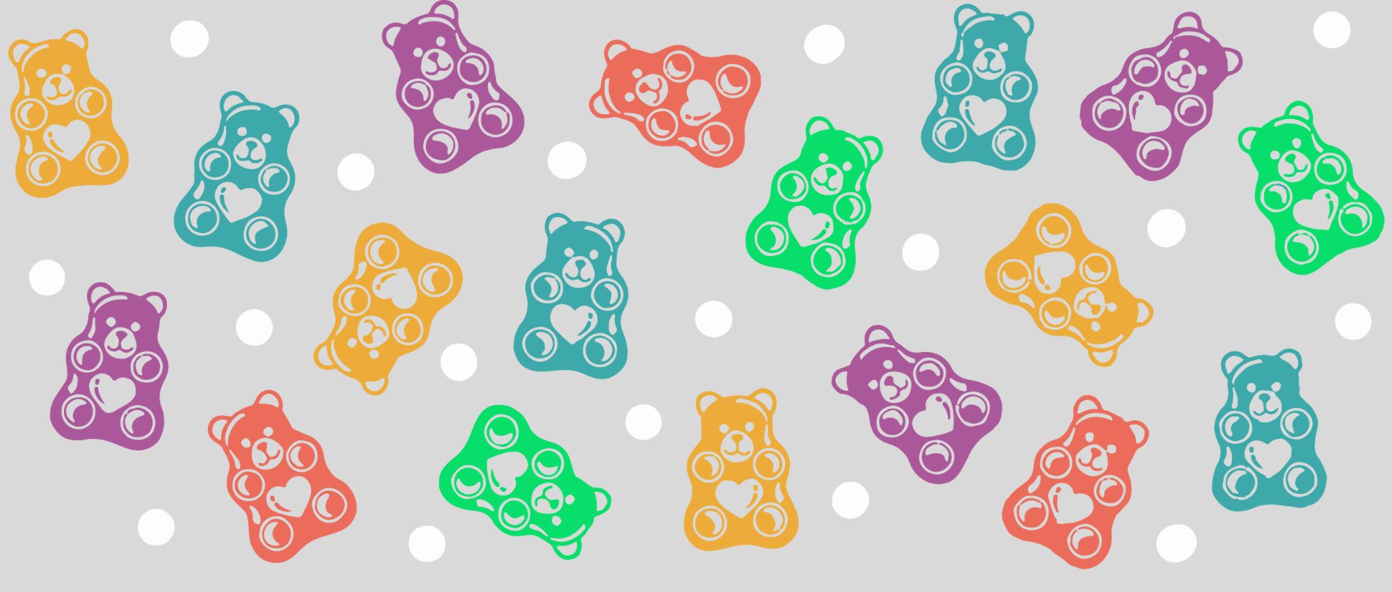 Gummy Bears 16 oz UV Wrap