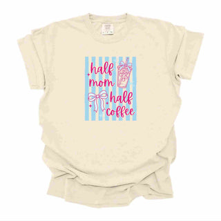 Half Mom Half Coffee Stripped