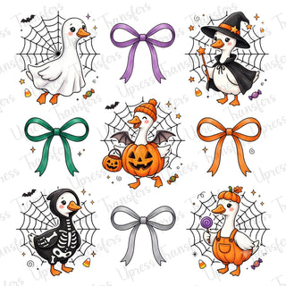 Halloween Geese Webs