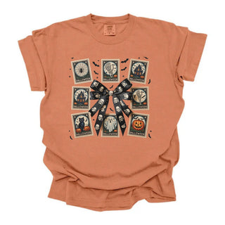 Halloween Stamps Skull Bow