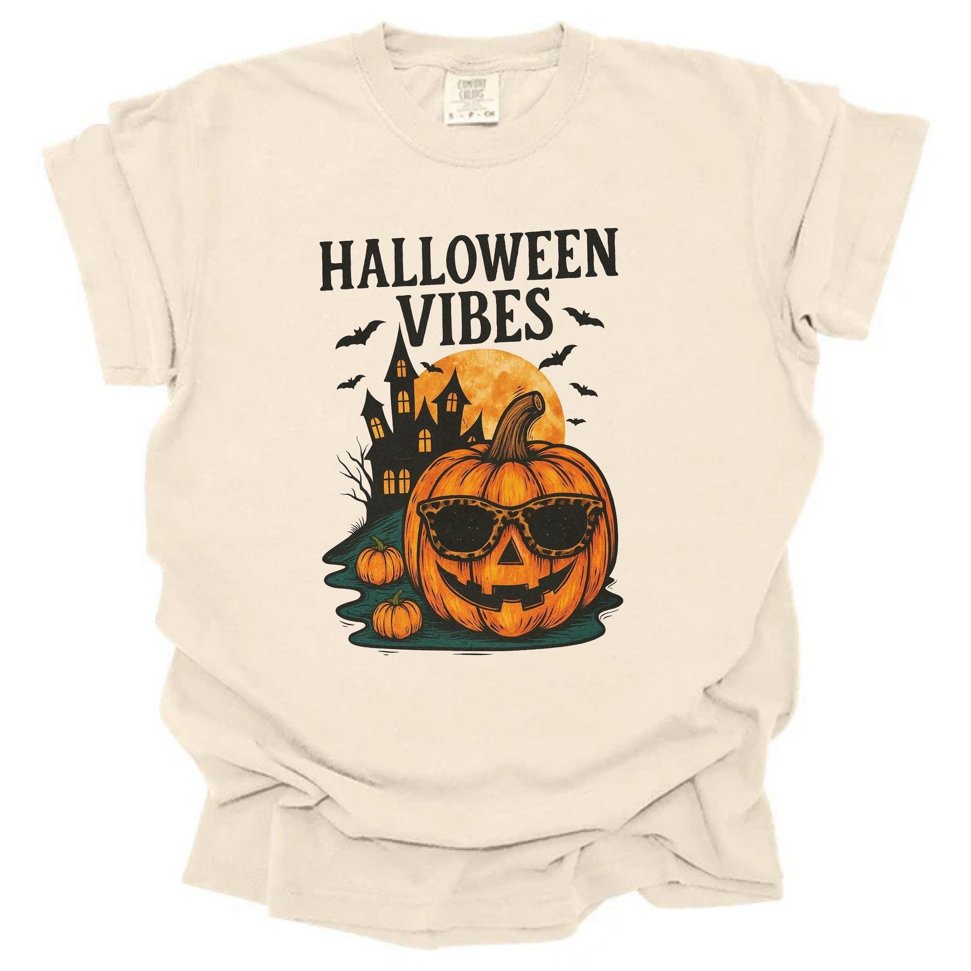 Halloween Vibes Pumpkin with Glasses