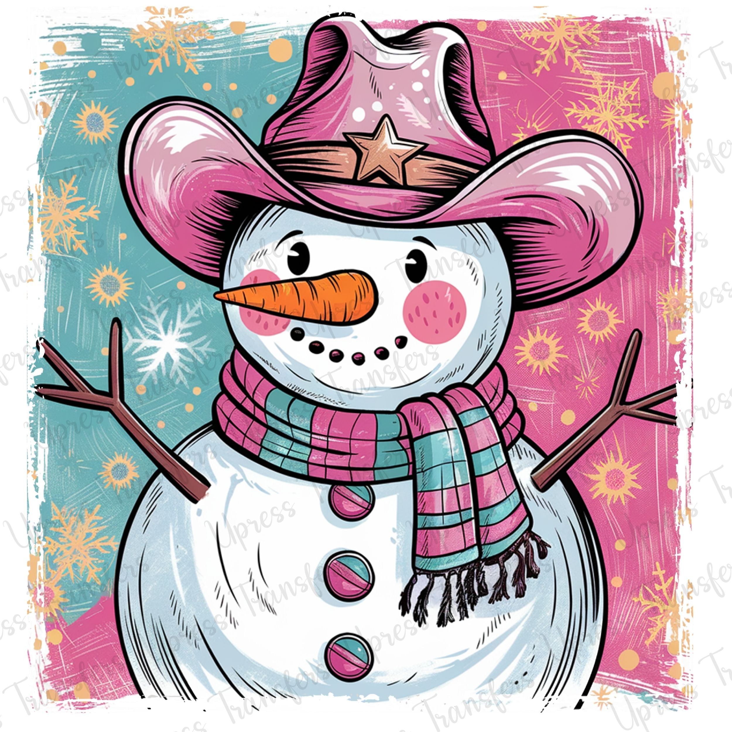 Hand Panted Snowman