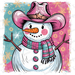 Hand Panted Snowman