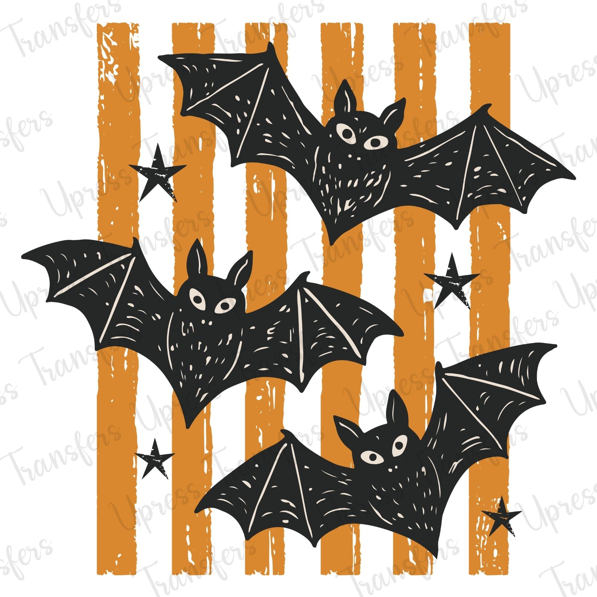 Handdrawn Bats and Stripes