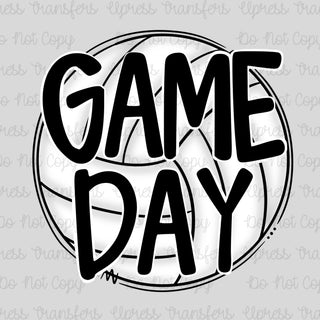 Hand drawn Volleyball Gameday