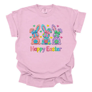 Happy Easter Brushstroke Bunny Trio