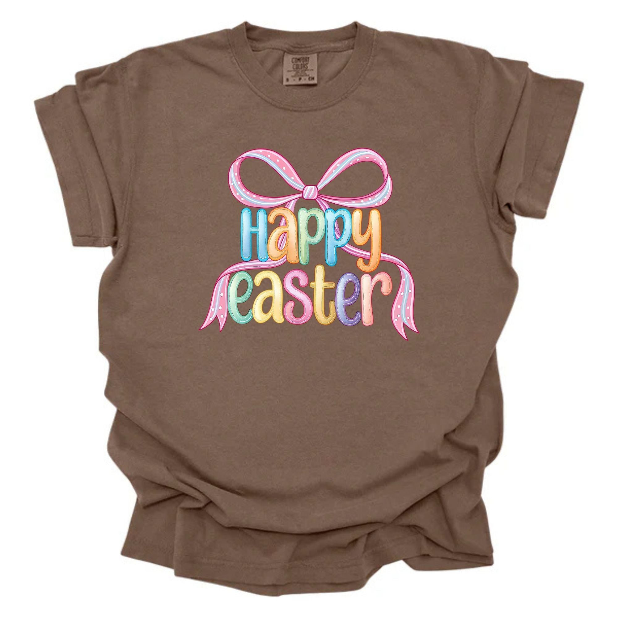 Happy Easter Faux Stitched Bow
