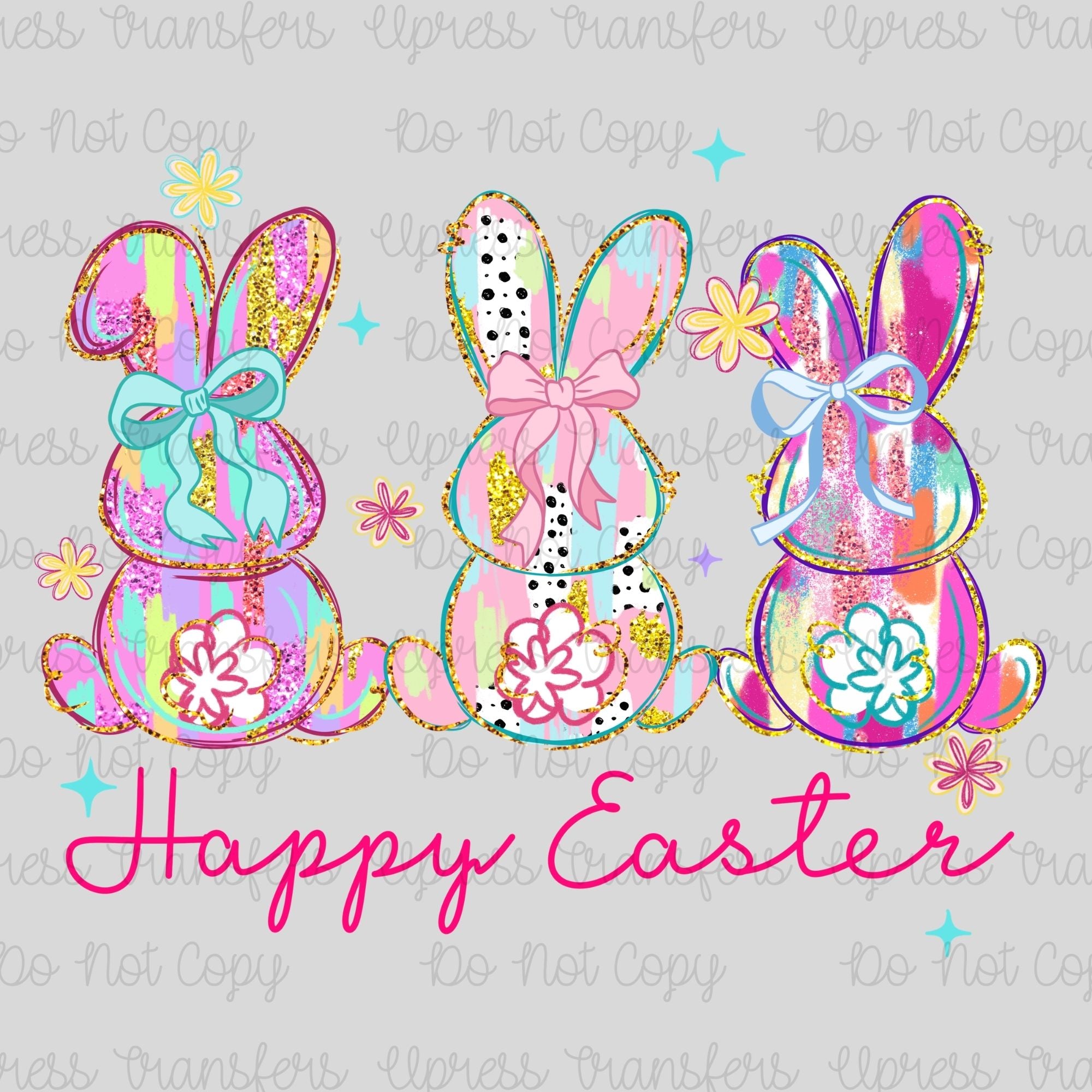Happy Easter Preppy Brushstroke
