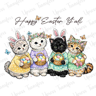 Happy Easter Yall Cats x 4
