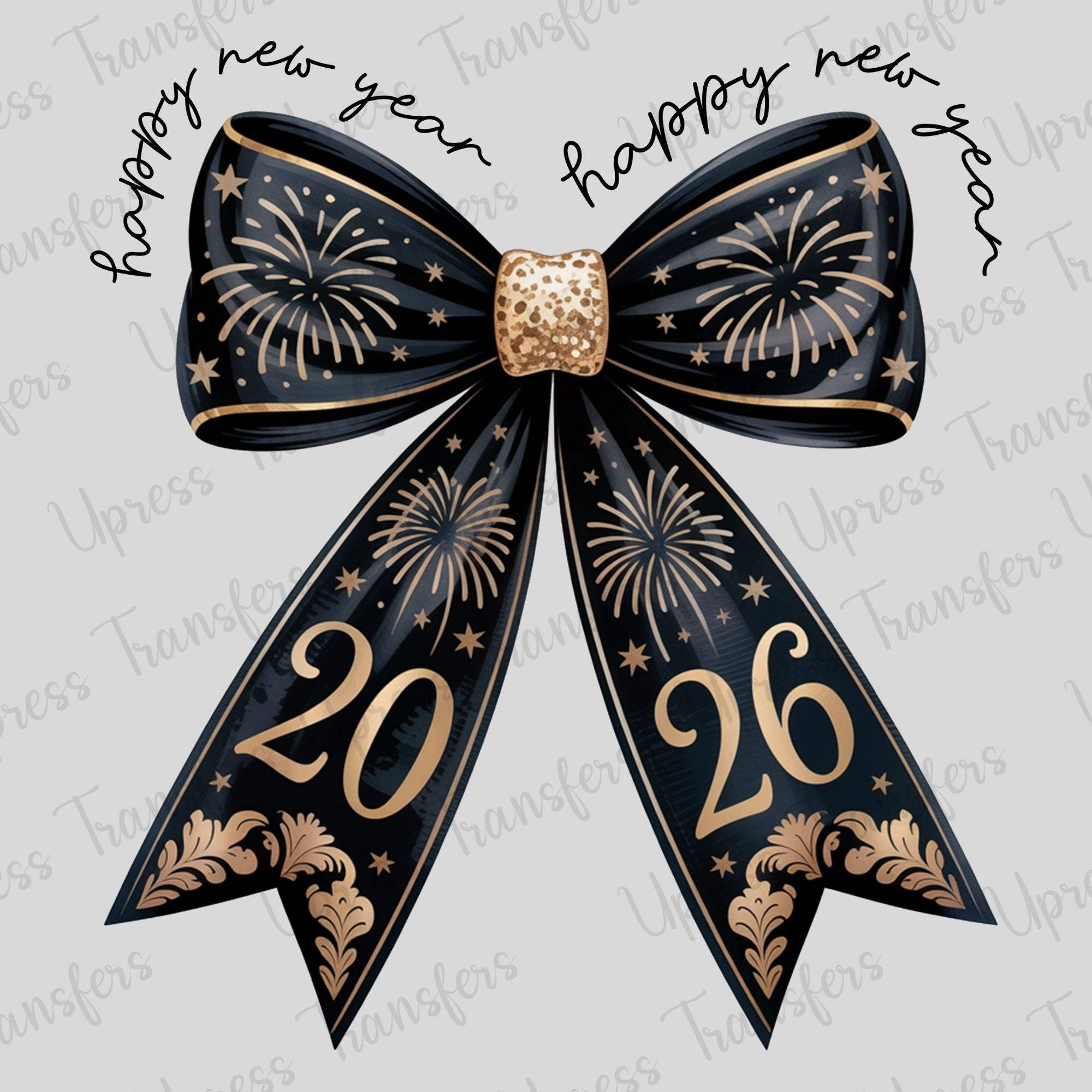 Happy New Year 2026 Bow