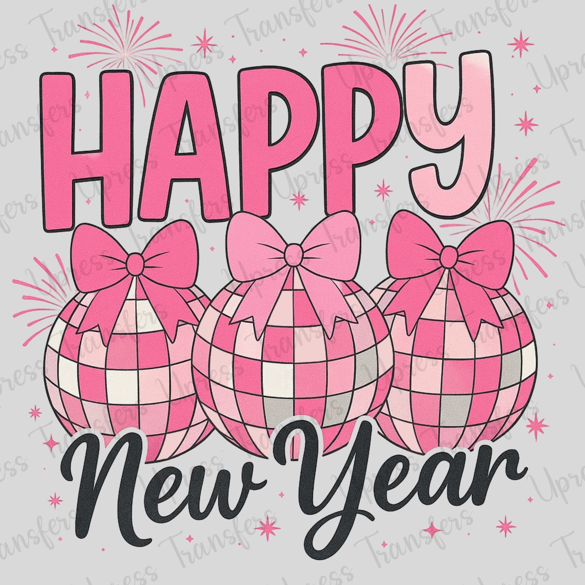 Happy New Year Ball Trio Pink