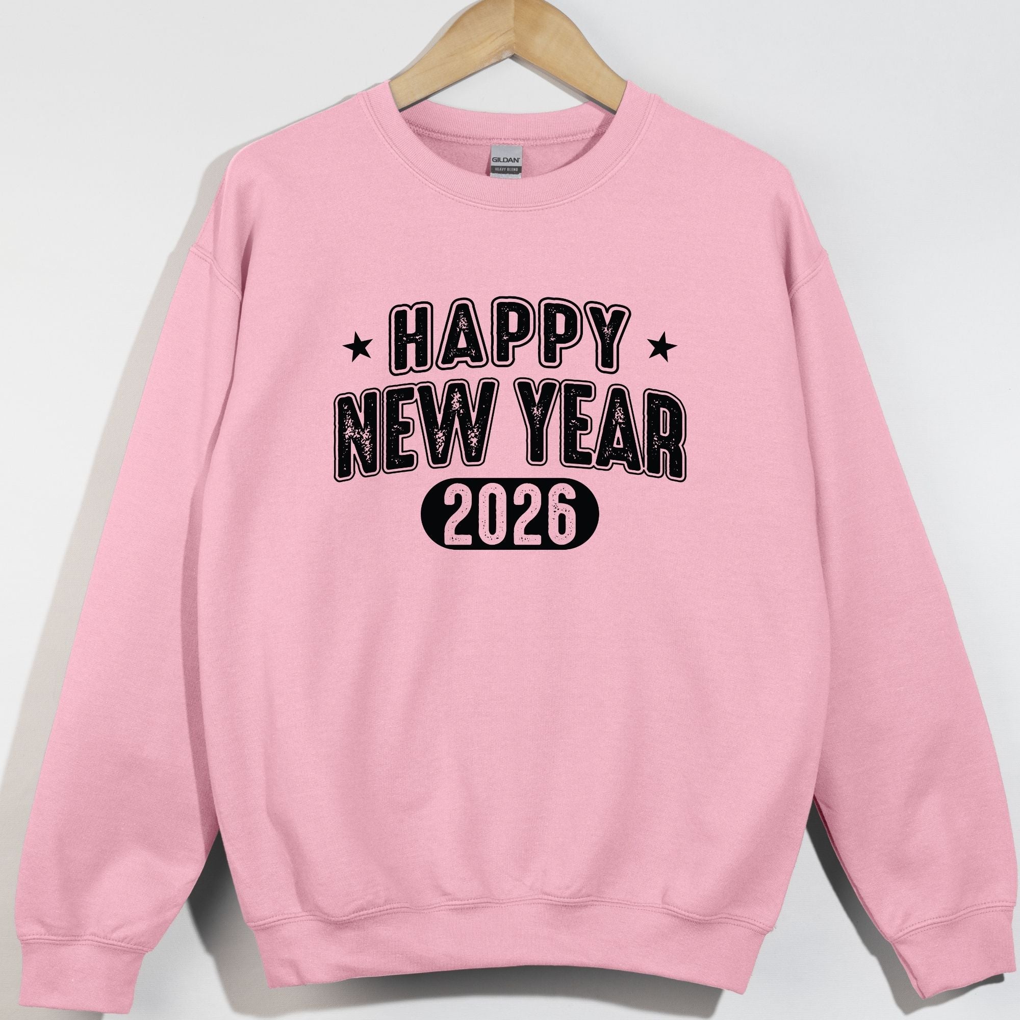 Happy New Year Black Arched 2026