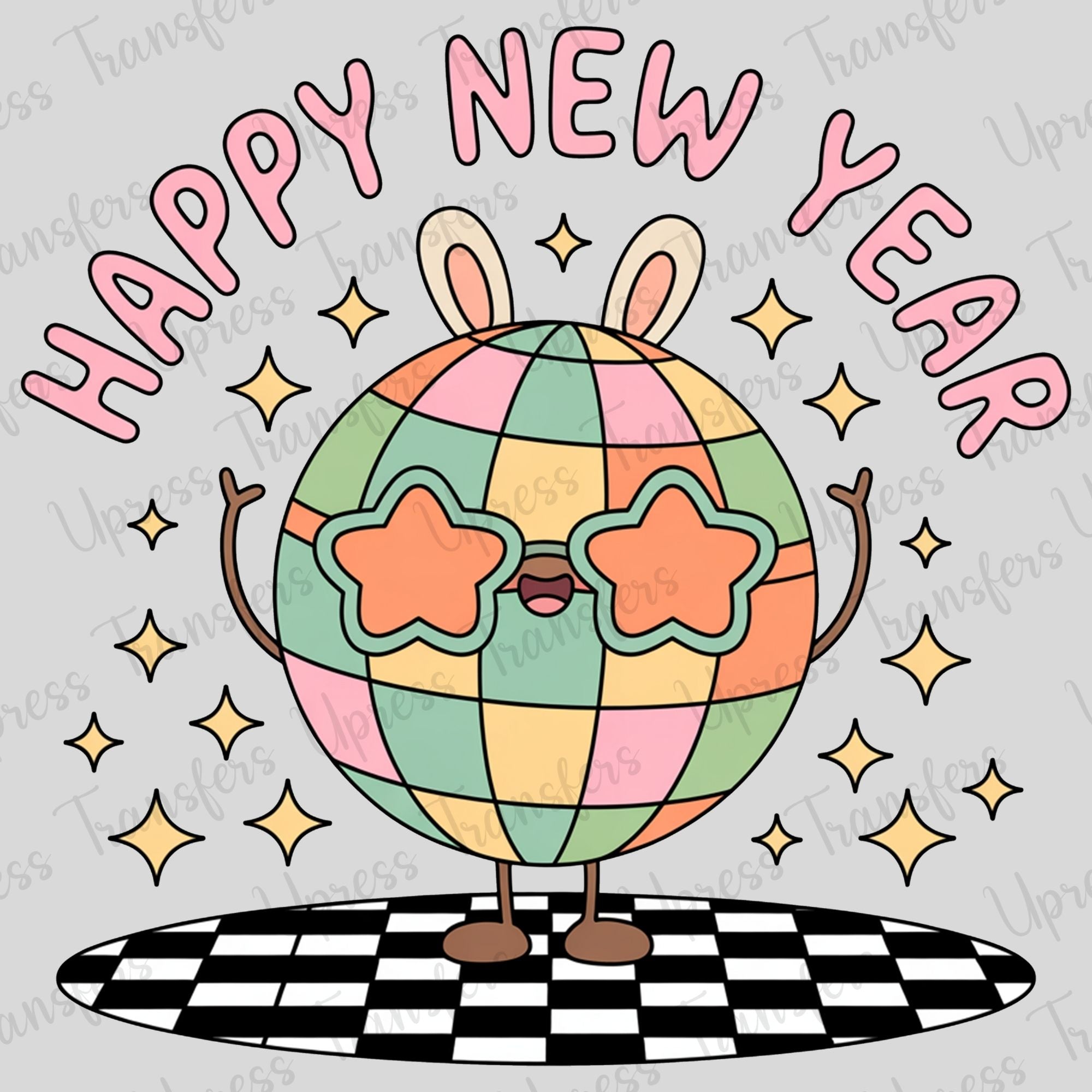 Happy New Year Dancing Disco