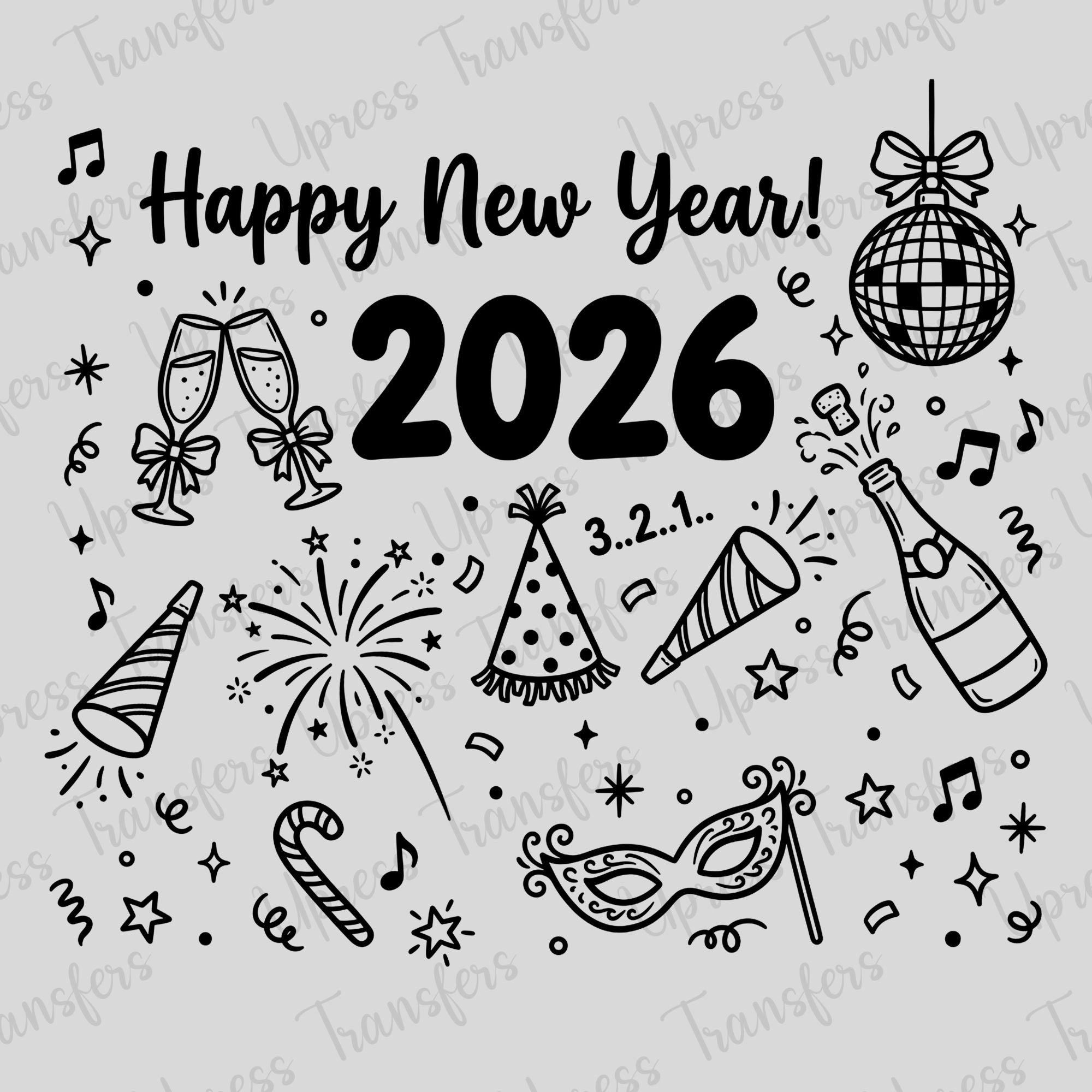 Happy New Year Simple Clipart