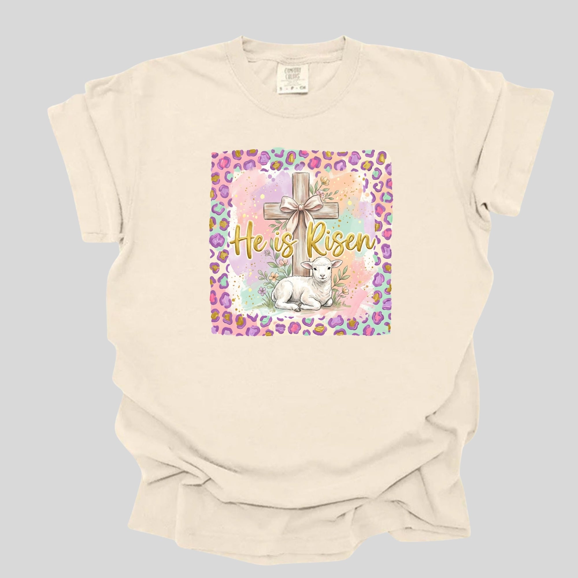 He Is Risen Pastel Leopard Print