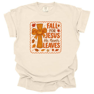 He Never Leaves Cross Autumn