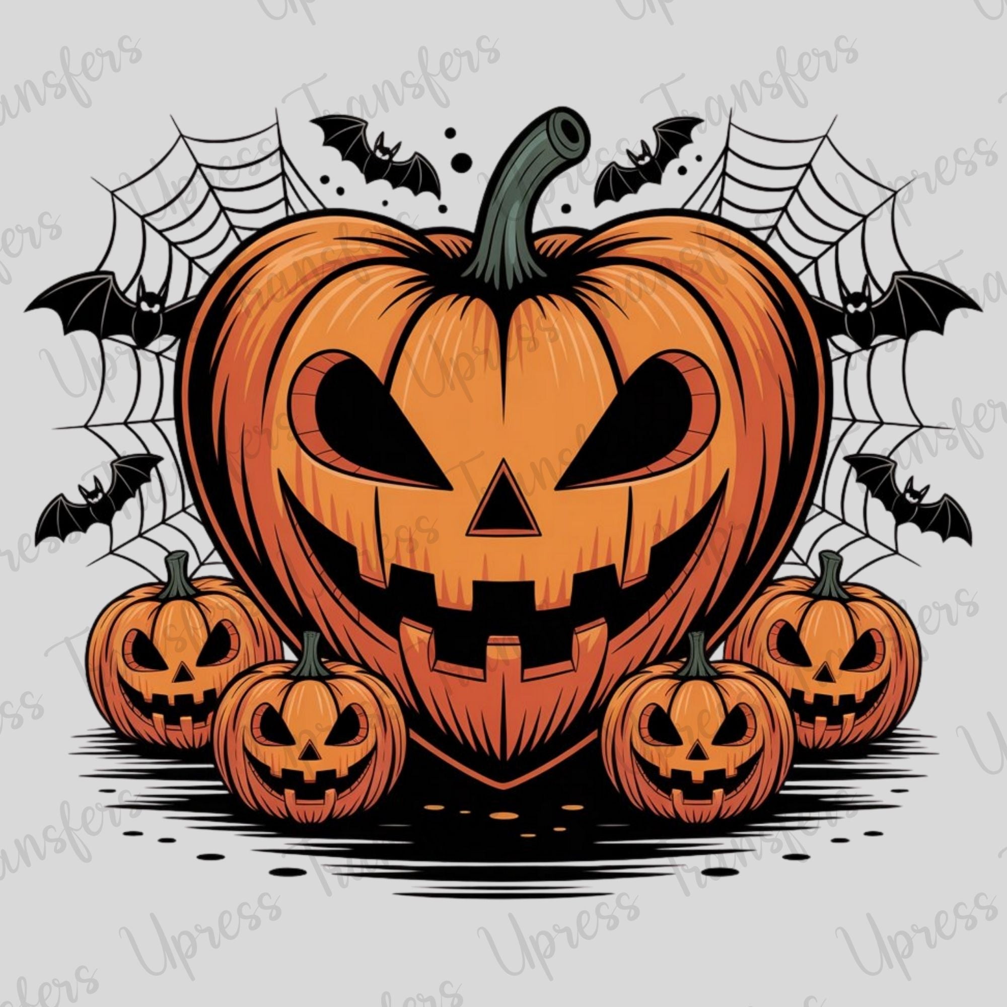 Heart Pumpkin and Bats