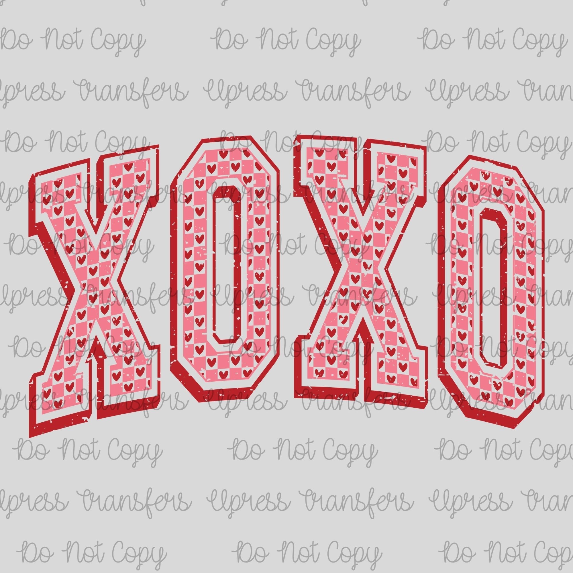 Hearts XOXO Red and Pink