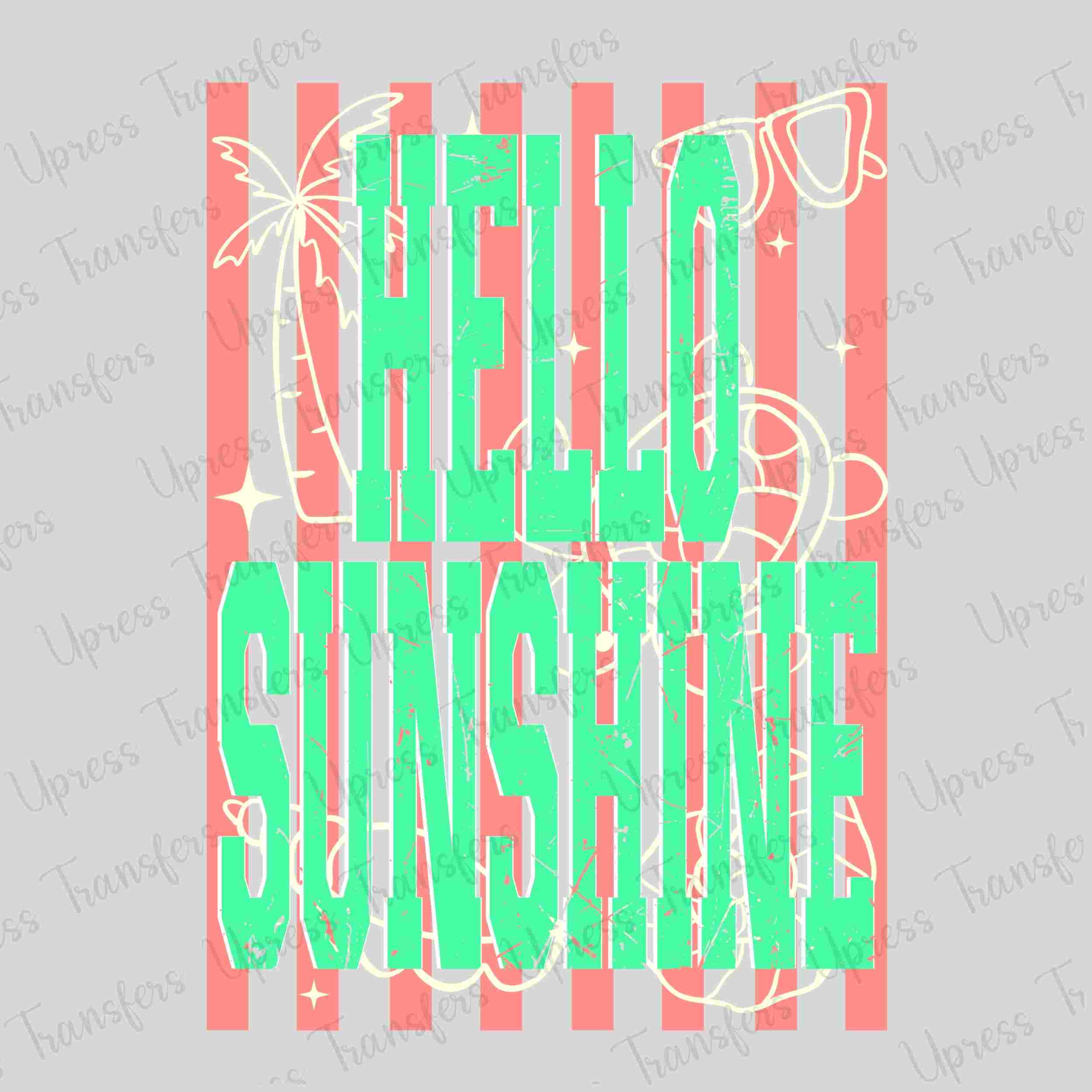 Hello Sunshine Brown Stripes