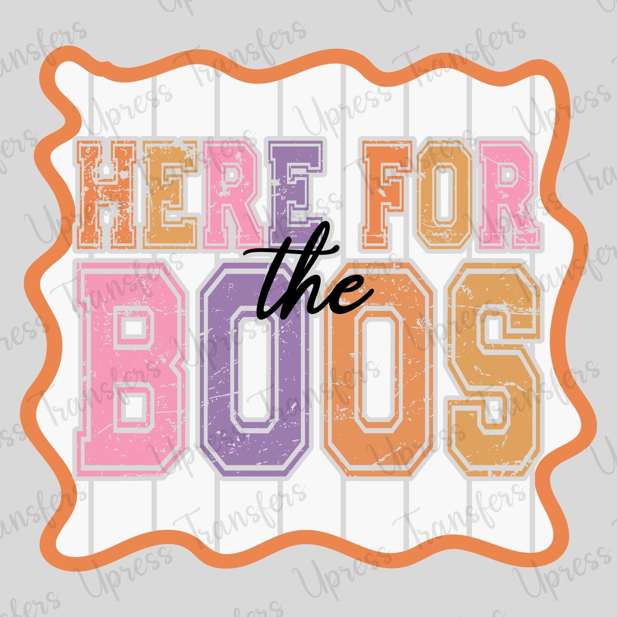 Here For The Boos Preppy Stripes