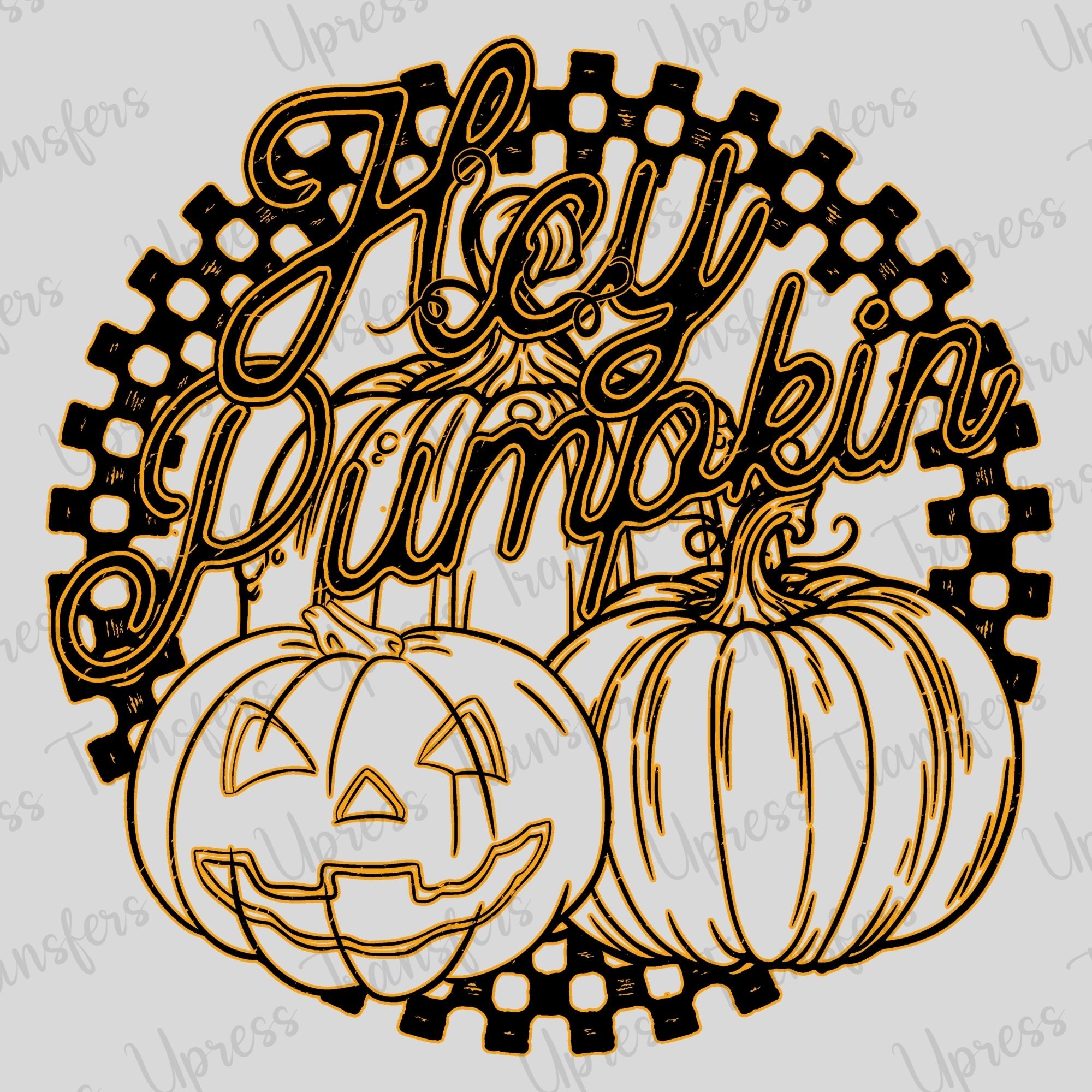 Hey Pumpkin Checkered
