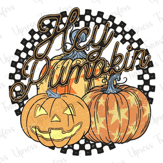 Hey Pumpkin  Checkered Trendy Pumpkins