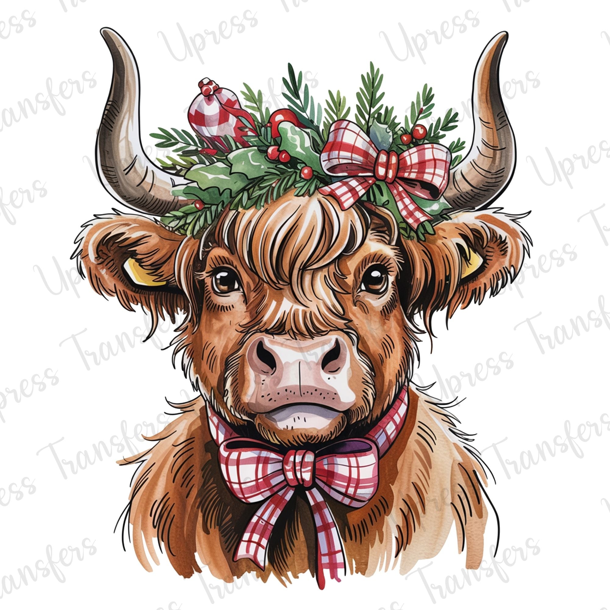 Highland Christmas Cow Boho