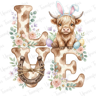 Highland Cow Print Love