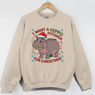 Hippopotamus For Christmas Cute