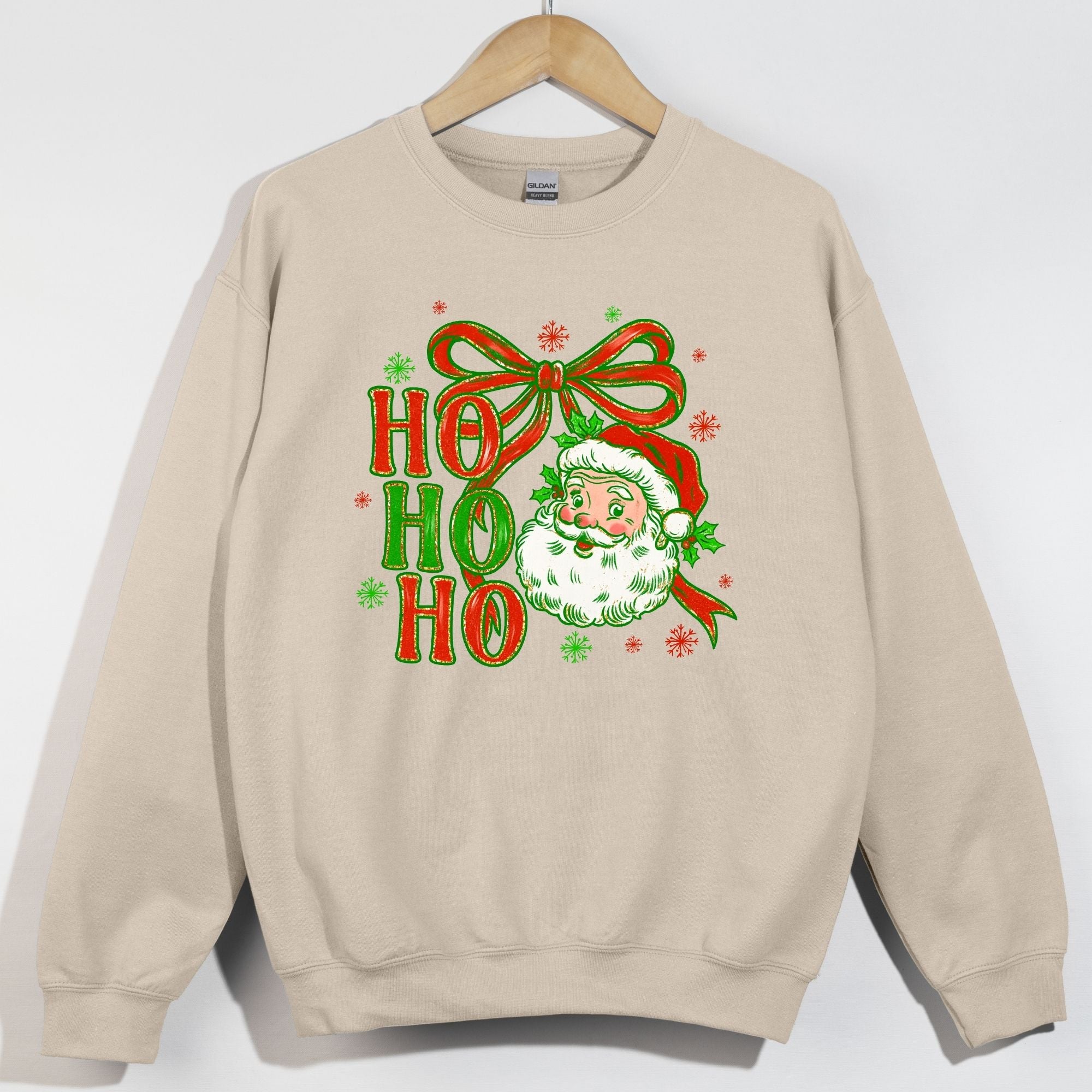 Ho Ho Ho Glitter Red And Green