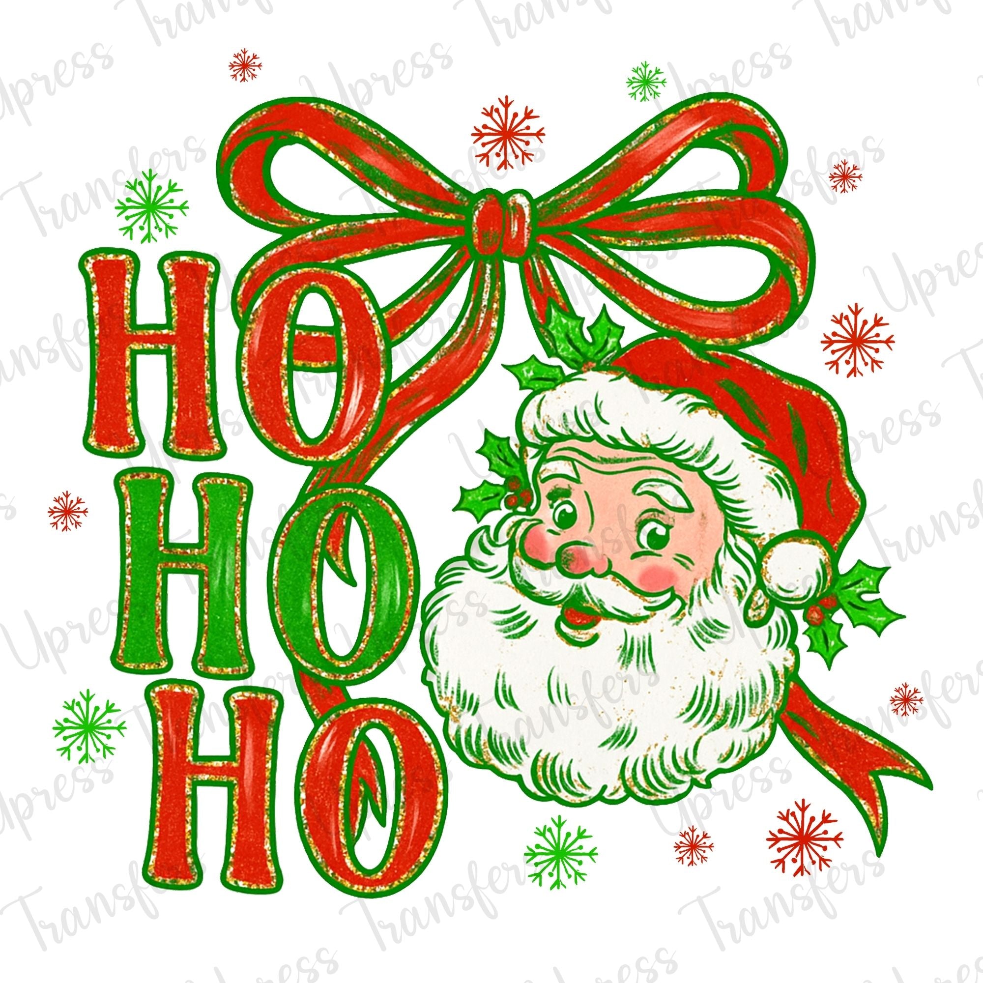 Ho Ho Ho Glitter Red And Green