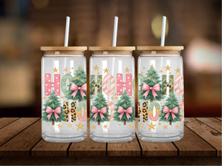 Ho Ho Ho Watercolor Trees 16 Oz Wrap