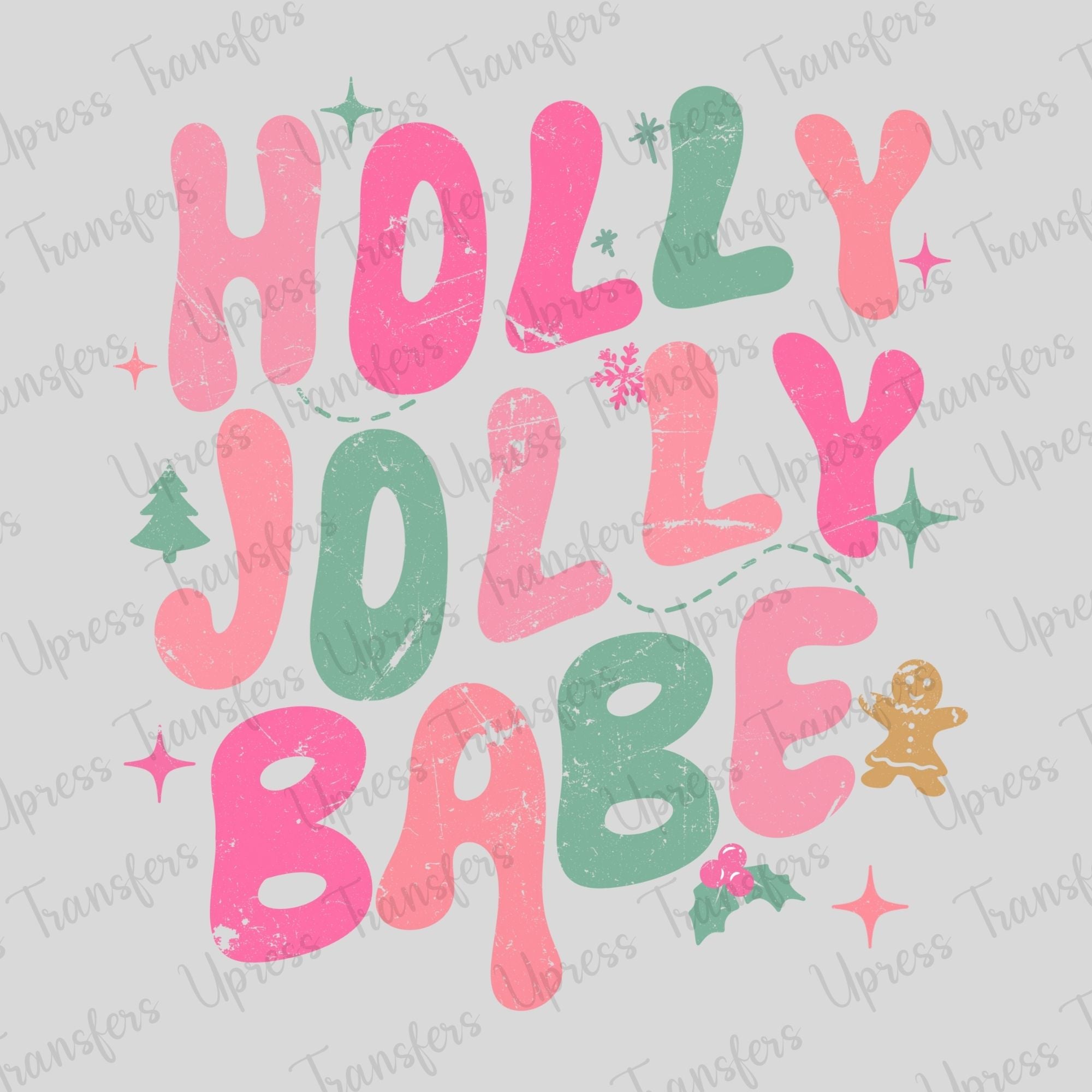 Holly Jolly Babe Distressed