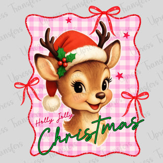 Holly Jolly Christmas Reindeer Frame